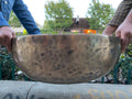 Large Hand Hammered Tibetan Singing Bowl – 20" Antique Nepal Meditation Sound Healing Decor