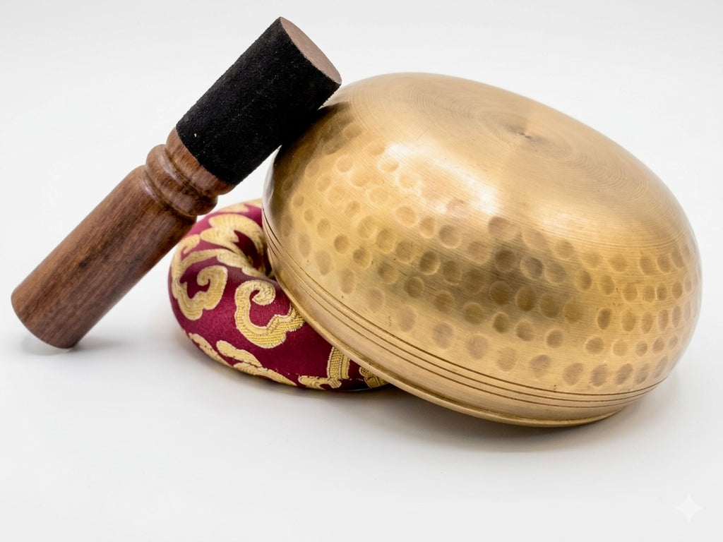 Ashtamangala | Hand Beaten Singing Bowl, 5.5" | Sound Therapy Meditation