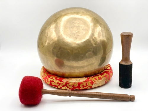 11 Inch Hand-Hammered Tibetan Singing Bowl – Ideal for Meditation, Chakra Healing, and Sound Therapy
