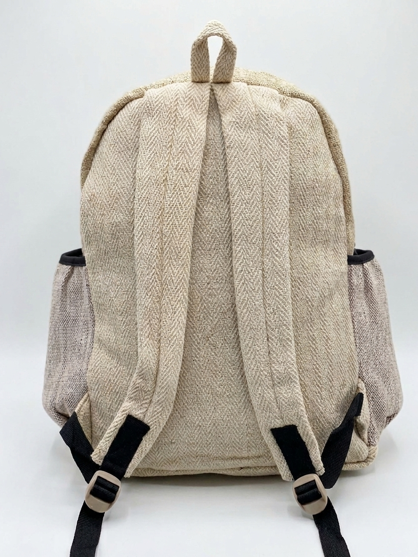 Elephant Tree Hemp Backpack – Handmade Nepal Rucksack for Travel and Daily Use