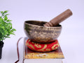 5 Inch Handmade Tibetan Singing Bowl Set from Nepal for Meditation, Yoga & Sound Therapy