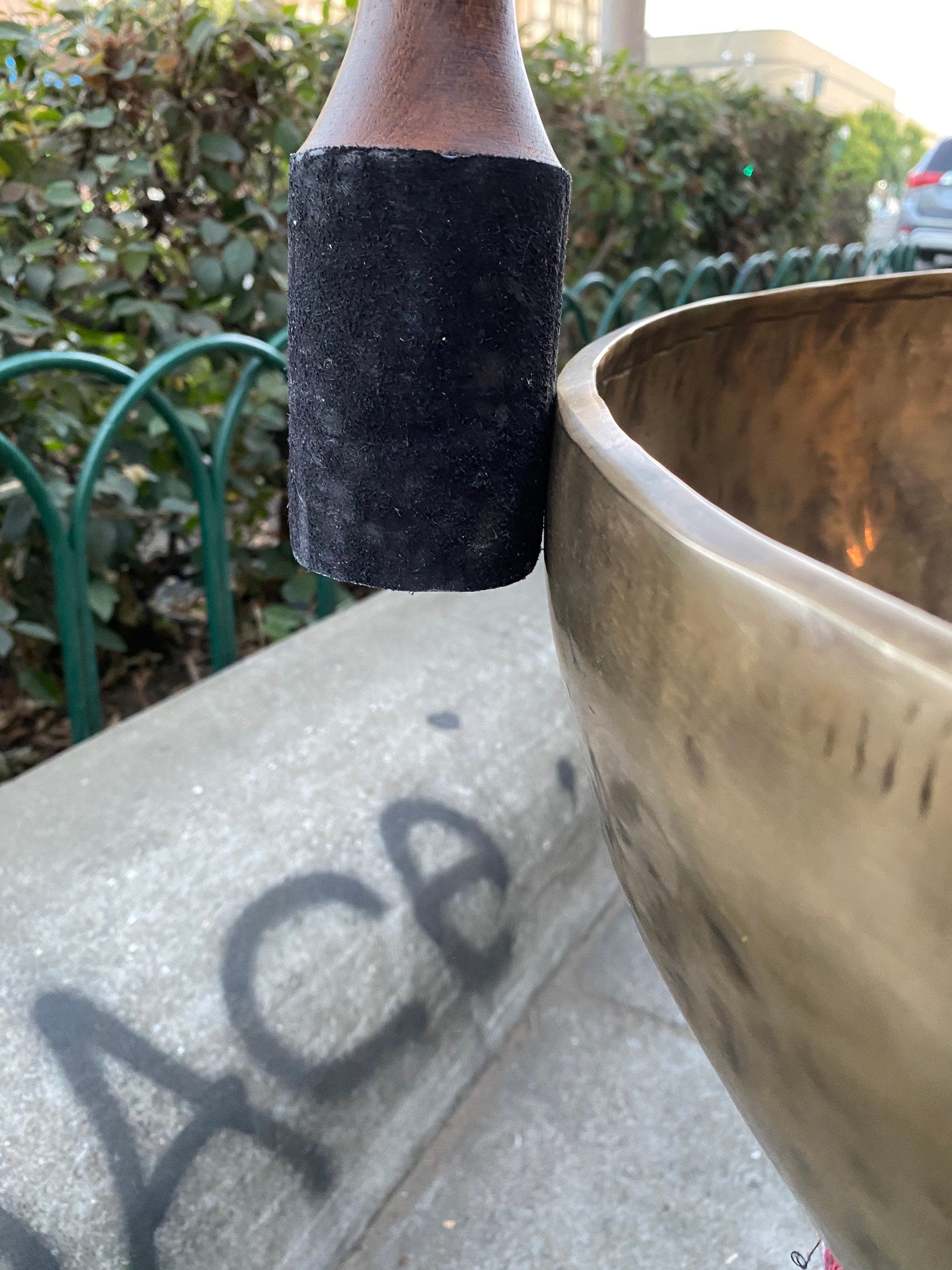 Large Hand Hammered Tibetan Singing Bowl – 20" Antique Nepal Meditation Sound Healing Decor