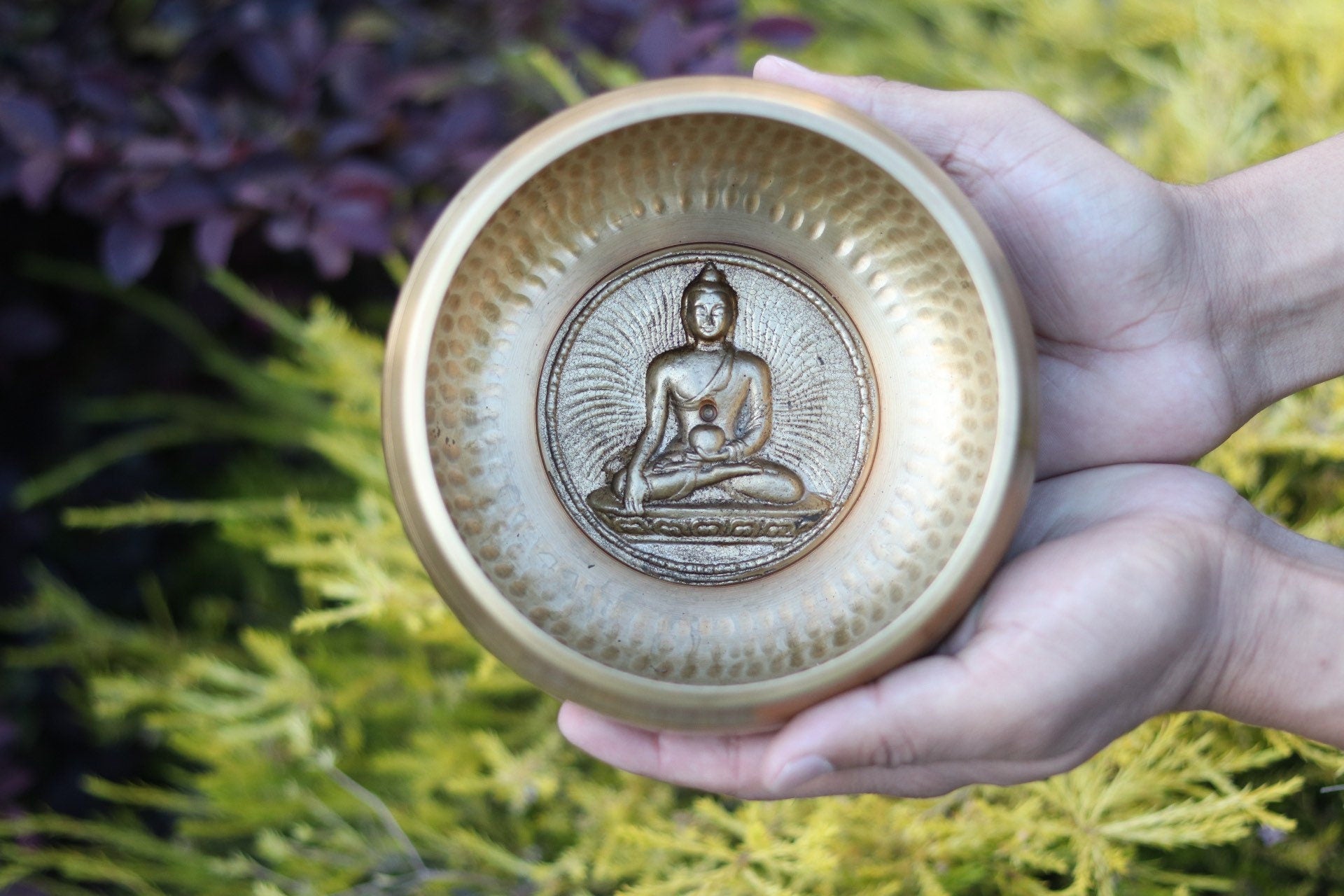 Buddha | Hand Beaten Singing Bowl, 5.5" | Sound Therapy Meditation