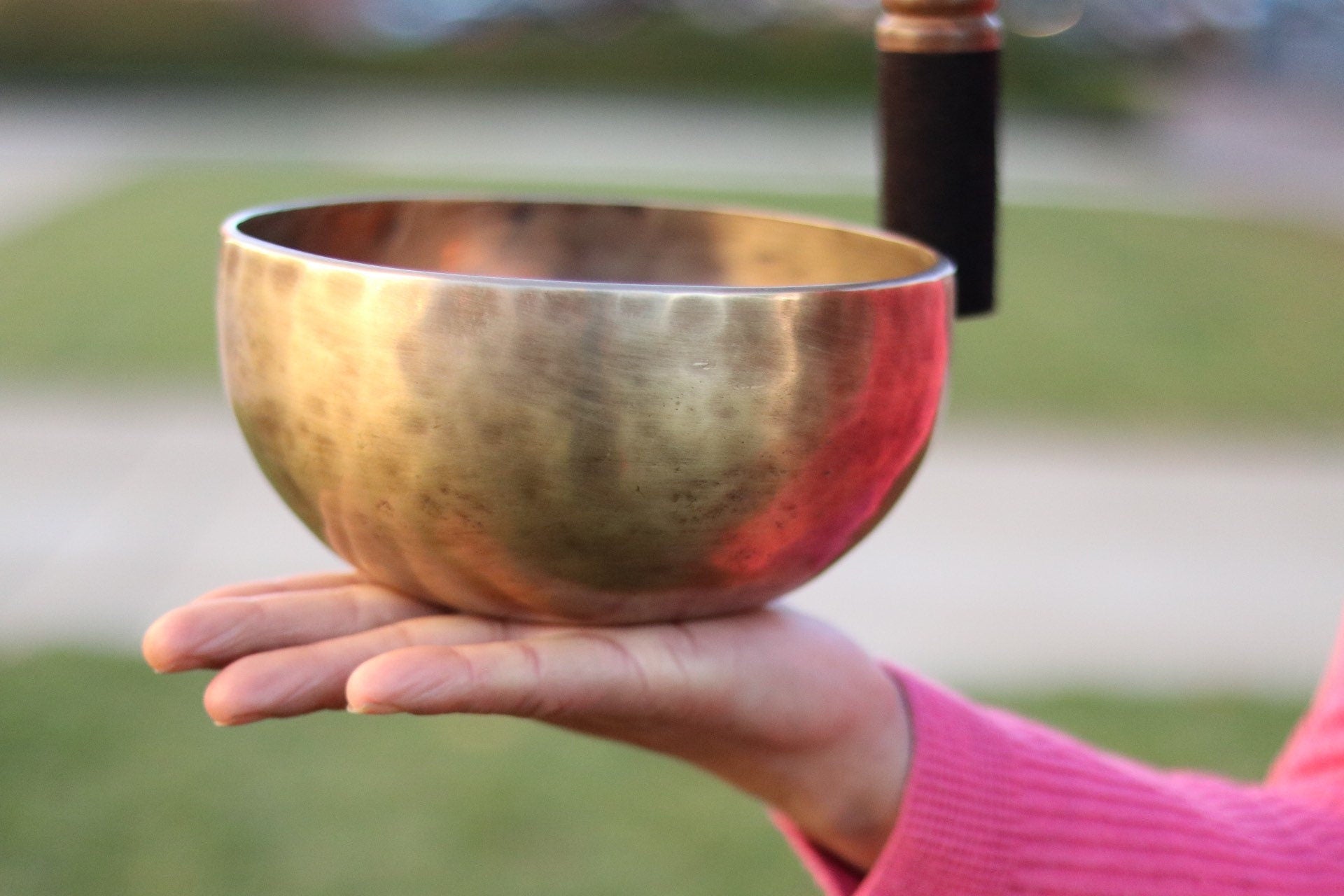 7 Inch Handmade Tibetan Singing Bowl Set with Mallet & Cushion